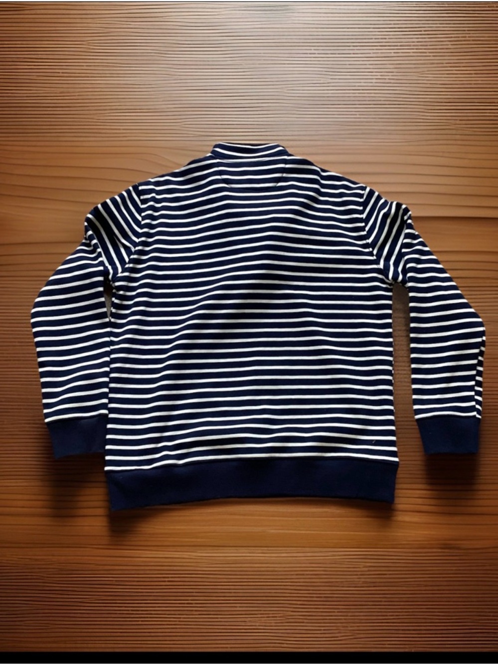 KJP Newport Regatta 1/4 Zip Pullover M Blue White Stripe Flag Brand Logo - Picture 2 of 8